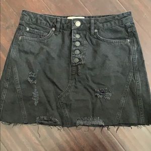 Black jean skirt